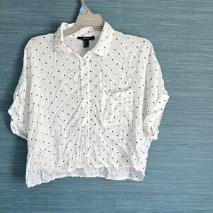 Forever 21 Black and White Patterned Shirt